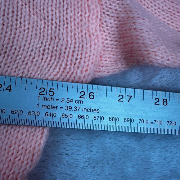 NWT Calvin Klein Women’s M Peach Oversized Sweater CK Logo Front Long Sleeve - Picture 8 of 9